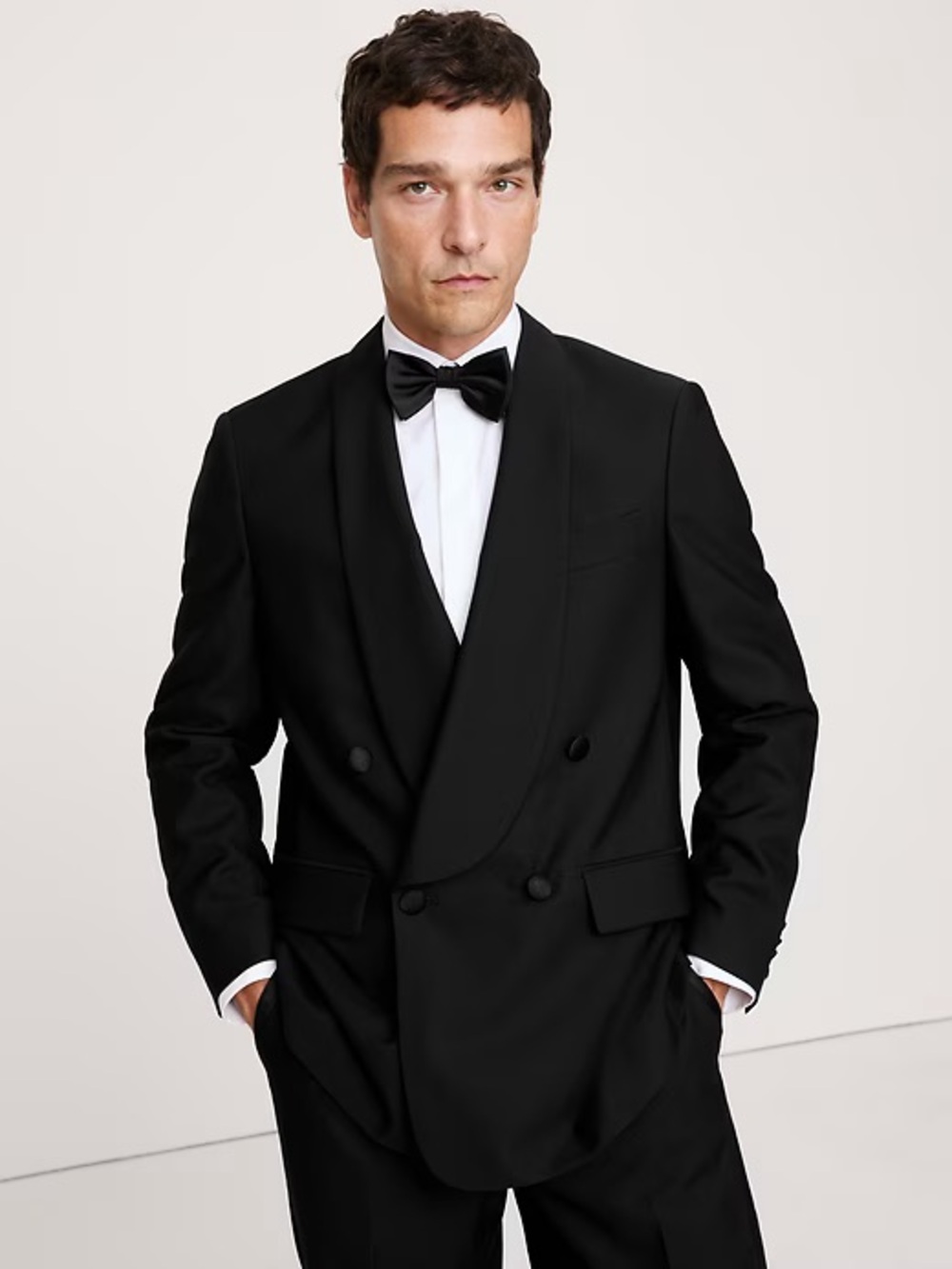 BANANA REPUBLIC RELAXED ITALIAN BARATHEA TUXEDO JACKET